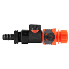 16mm Barbed Straight with BSPF-Quick Connect Valve & Hose Connector Lock