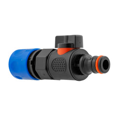 Hose Connector Blue with BSPF Thread- Quick Connect Male Valve