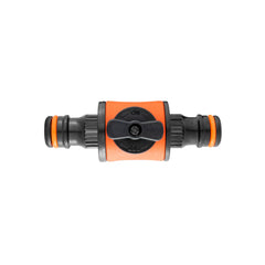 Cost Wise Snap On Male-Male In Line Valve Black/Orange
