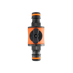 Cost Wise Snap On Male-Male In Line Valve Black/Orange