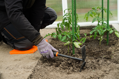 Garden Hoe Garden Rake 2 in 1 Gardening Tools, 3 Prong Garden Fork for Garden Soil, Hand Hoe Hand Rake Cultivator Garden Tool, Soil Rake & Mattock Gardening Tool