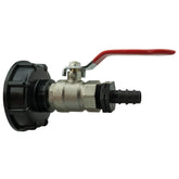 IBC 2” S60X6 Cap with Lever Valve and 16mm Barbed Straight