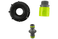 IBC 2” S60X6 Cap with ¾” BSP Threaded Hose Connector and Double Male Lime