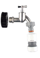 IBC 2” S60X6 Cap with Bib Tap and Max Flo Hose Connectors Set