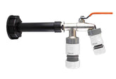 IBC 2” S60X6 Cap with Water Filter, Double Tap, 1 x Max Flo Outlet and 1 x Standard Outlet
