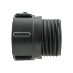 IBC 2” S60X6 Cap with Large Plastic Valve, 2” BSP Elbow and 50mm Barb Straight