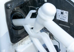 Fuel Gun White 1" Barb Inlet - 25mm Outlet