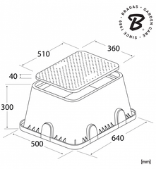 Jumbo Valve Box, 64x50cm