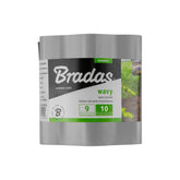 Wavy Plastic Garden Lawn Edging, H=10CM, L=9M, Light Gray