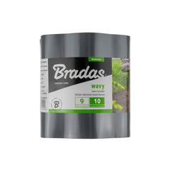 Wavy Plastic Garden Lawn Edging, H=10CM, L=9M, Gray