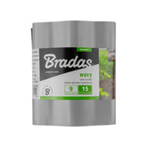 Wavy Plastic Garden Lawn Edging, H=15CM, L=9M, Light Gray