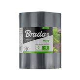 Wavy Plastic Garden Lawn Edging, H=15CM, L=9M, Gray