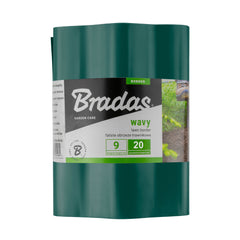 Wavy Plastic Garden Lawn Edging, H=20CM, L=9M, Green