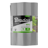 Wavy Plastic Garden Lawn Edging, H=25CM, L=9M, Light Gray