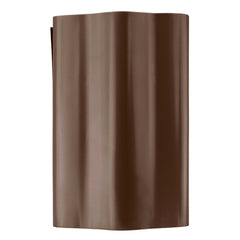 Wavy Plastic Garden Lawn Edging, H=25CM, L=9M, Brown