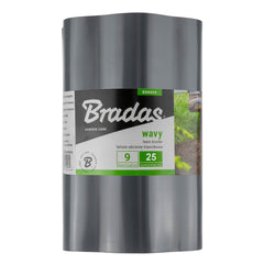 Wavy Plastic Garden Lawn Edging, H=25CM, L=9M, Gray