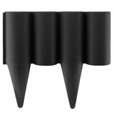 Lawn Edging, Plastic Palisade Wood Effect, 2.5m Box, Black
