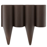 Lawn Edging, Plastic Palisade Wood Effect, 2.5m Box, Brown