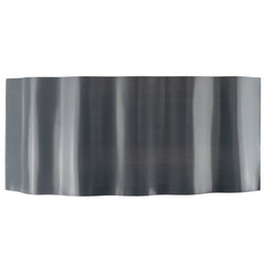 Wavy Plastic Garden Lawn Edging, H=25CM, L=9M, Gray
