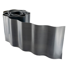 Wavy Plastic Garden Lawn Edging, H=20CM, L=9M, Gray