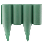 Lawn Edging, Plastic Palisade Wood Effect, 2.5m Box, Green