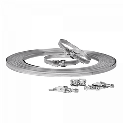 A2 Hose Clip Tape PVC Box + 50 Clips - Adjustable 304 Stainless Steel Duct Clamps Hose Pipe Clamps Air Ducting Clamp Worm Drive Hose Clamps