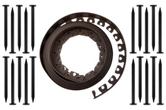 Lawn Border Set, Easy Border 40mm Brown 10m with Pegs