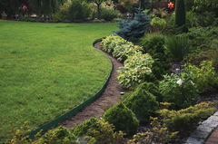 Lawn Border Set, Easy Border 50mm Green 10m with Pegs