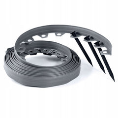 Lawn Border Set, Easy Border 40mm Gray 10m with Pegs