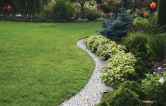 Lawn Border Set, Easy Border 40mm Light Gray 10m with Pegs