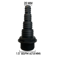 Pond Connector 1.5" BSPM - 20/25/32/40mm