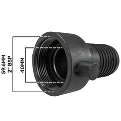 Pond Straight Connector 2" BSPF - 50mm