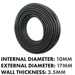 Rubber 10mm Braided Fuel, Oil Hose SAE J30 R6