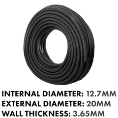 Rubber 12.7mm Braided Fuel, Oil Hose SAE J30 R6