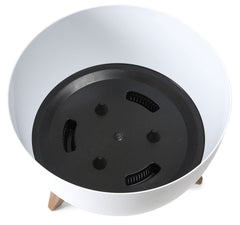 Roma Bowl Pot with Legs, Insert and Hole with Plug 240mm White
