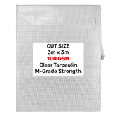 Clear M-Grade Tarpaulin 3m x 3m