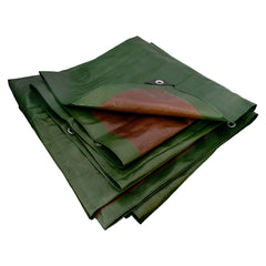 Green/Brown L-Grade Tarpaulin 1m x 1m