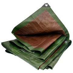 Green/Brown L-Grade Tarpaulin 1m x 1m