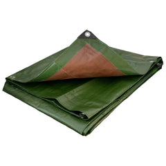 Green/Brown L-Grade Tarpaulin 1m x 1m