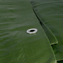 Green/Brown L-Grade Tarpaulin 6m x 8m