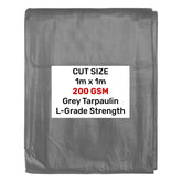 Grey L-Grade Tarpaulin 1m x 1m