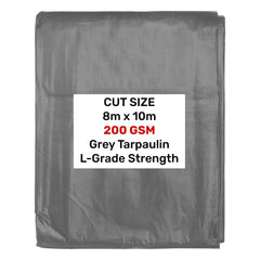 Grey L-Grade Tarpaulin 8m x 10m