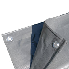 Grey L-Grade Tarpaulin with Bungee Balls (Black)