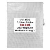 Clear XL-Grade Tarpaulin 0.65m x 0.65m