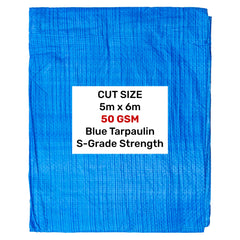 Blue S-Grade Tarpaulin 5m x 6m