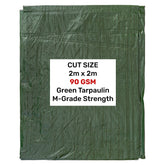 Green M-Grade Tarpaulin 2m x 4m
