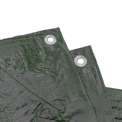 Green M-Grade Tarpaulin with 10 x Bungee Balls (Black)