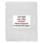 White M-Grade Tarpaulin 6m x 10m