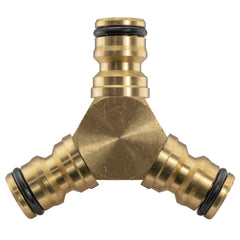 3 Way Male Snap-On Connector Brass
