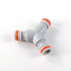 Three Way Connector Male Snap-On Grey/White